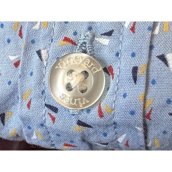 Vineyard Vines Men's Button Shirt Size L Blue Confetti Slim Fit Murray - Picture 5 of 7